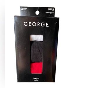 NWT George tights 2 sets: one pair w/ 3 tights the other w/ one black ti…